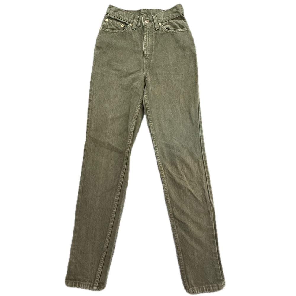 Levi Strauss 512 Slim Fit Tapered Leg Women Jeans Olive Green Size 5 Medium